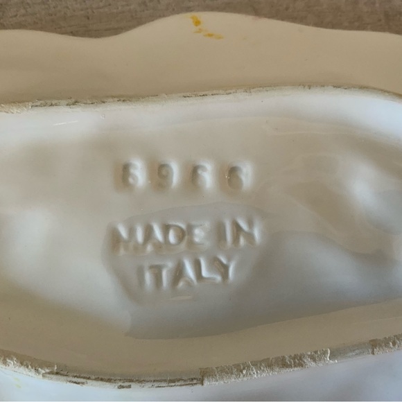 VINTAGE 1990 CERAMIC SERVICE DISH BELL PEPPERS MADE IN ITALY - Picture 3 of 4